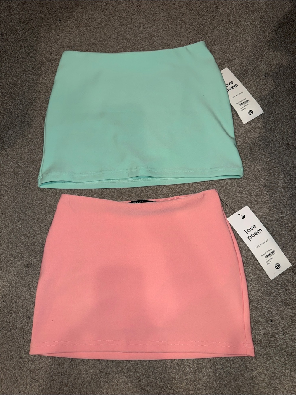 Women's Mint and Pink Mini Skirts bundle